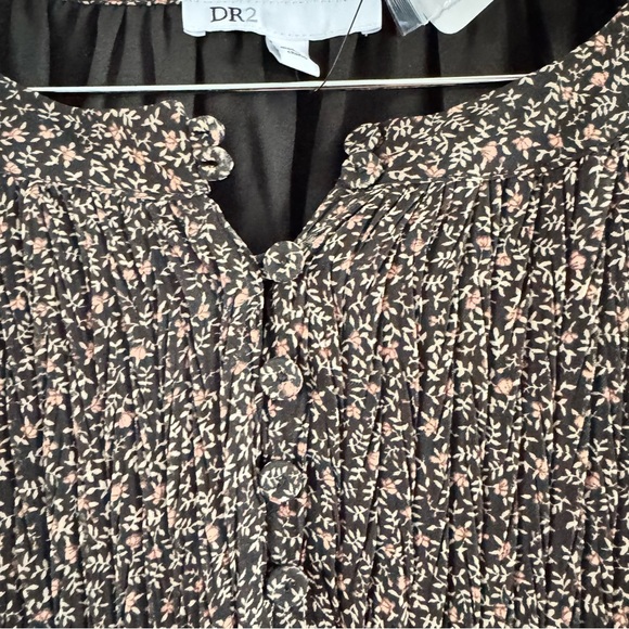 DR2 Ditsy Floral NEW Tunic Blouse 1X Bell Sleeve Coquette Boho Chic Top Festival - Picture 4 of 11